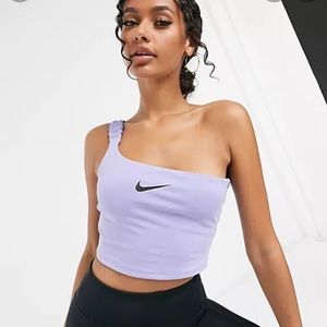 Nike lavender crop top with buckle